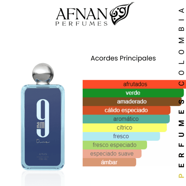 9AM Dive Afnan 100ml EDP 1.1 Premium - Perfumes Colombia