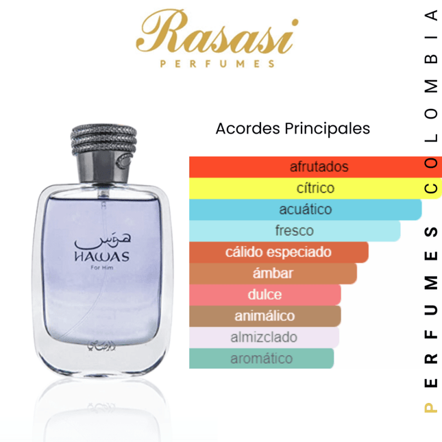 Hawas for Him Rasasi EDP 100ML Original - Perfumes Colombia
