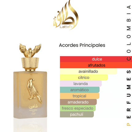 Shaheen Gold Lattafa 100ml EDP 1.1 Premium - Perfumes Colombia